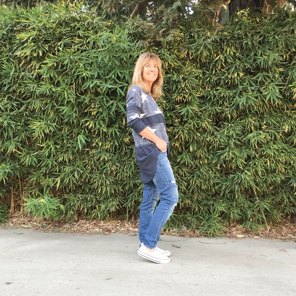 Navy Star Reversed Stitch Tunic - Picture 4 of 8